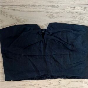 Black Linen Tube Top
